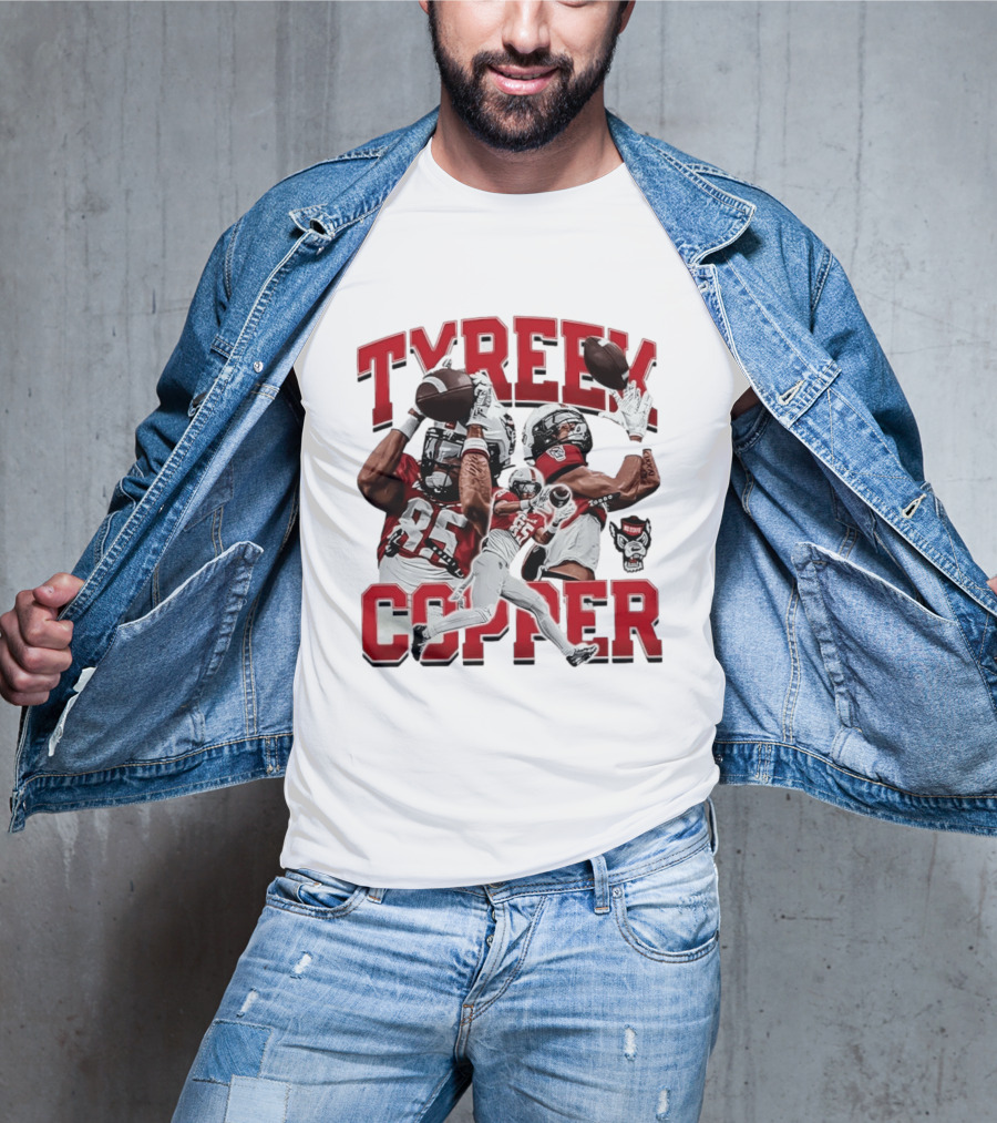 Tyreek Copper NC State Wolfpack Football Collage T-Shirt