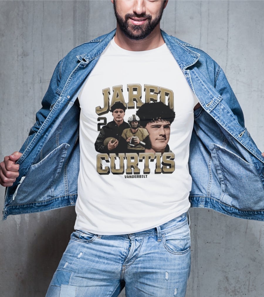 Vanderbilt Jared Curtis Football No 2 Commodores Collage T-Shirt