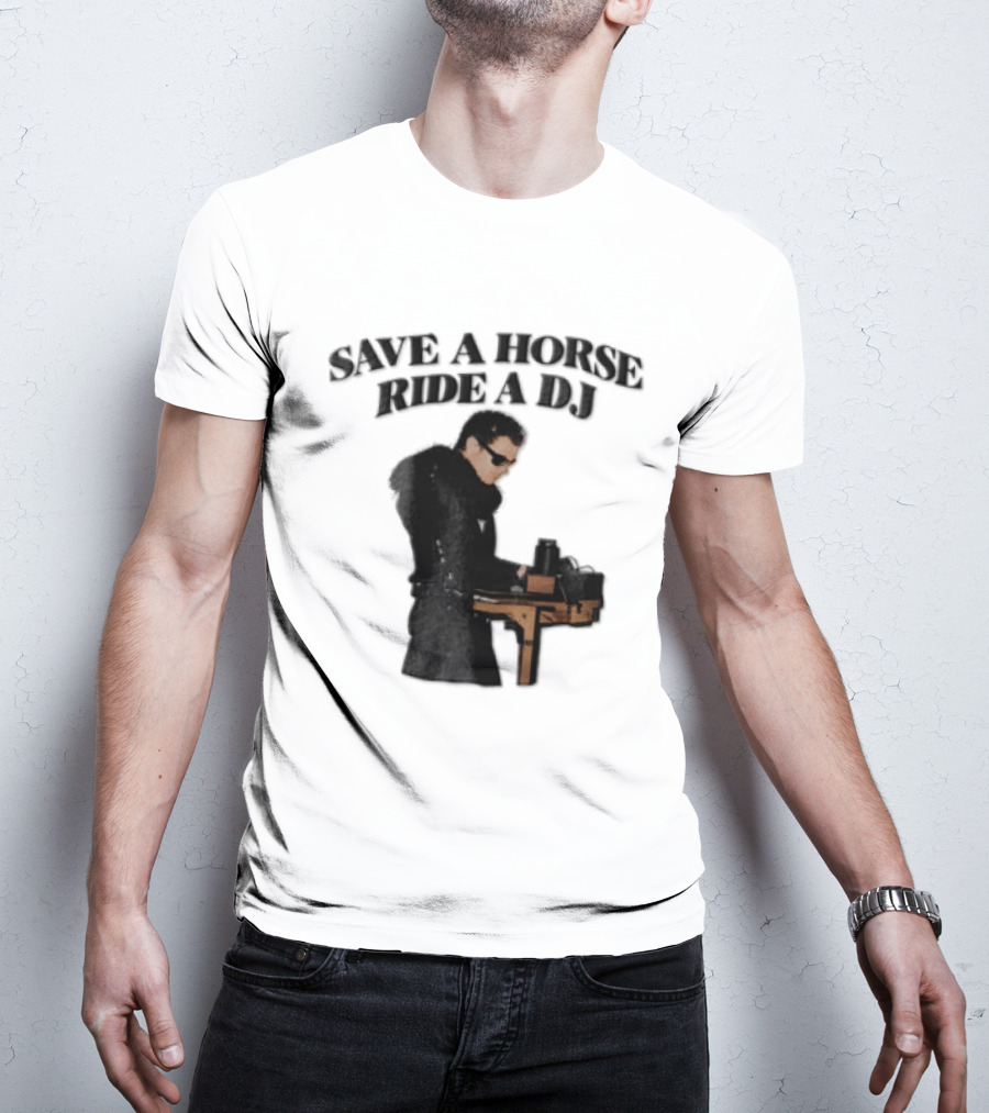 Save A Horse Ride A DJ Sunglasses Turntable Musician T-Shirt