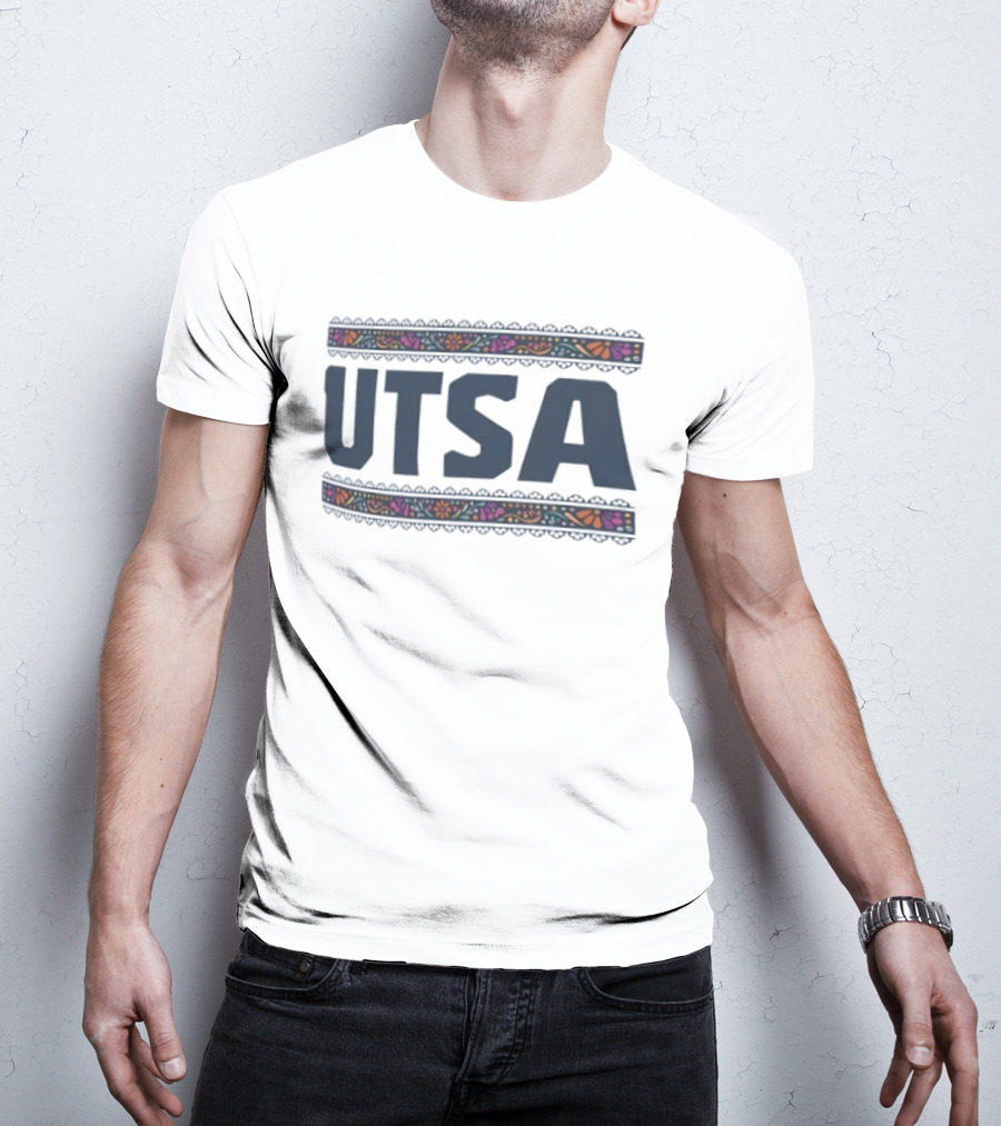 UTSA Hispanic Heritage Folk Roadrunners Floral Motif T-Shirt