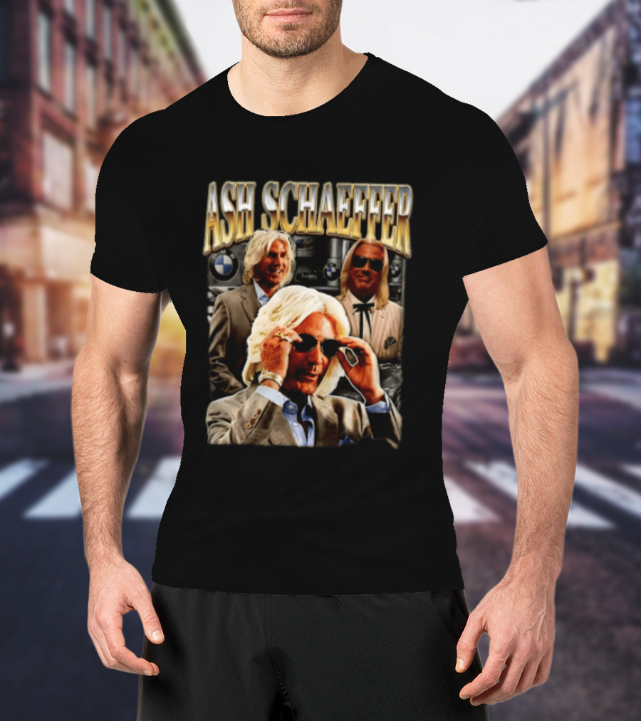 ASH SCHAEFFER Bootleg BMW Sunglasses Suit T-Shirt