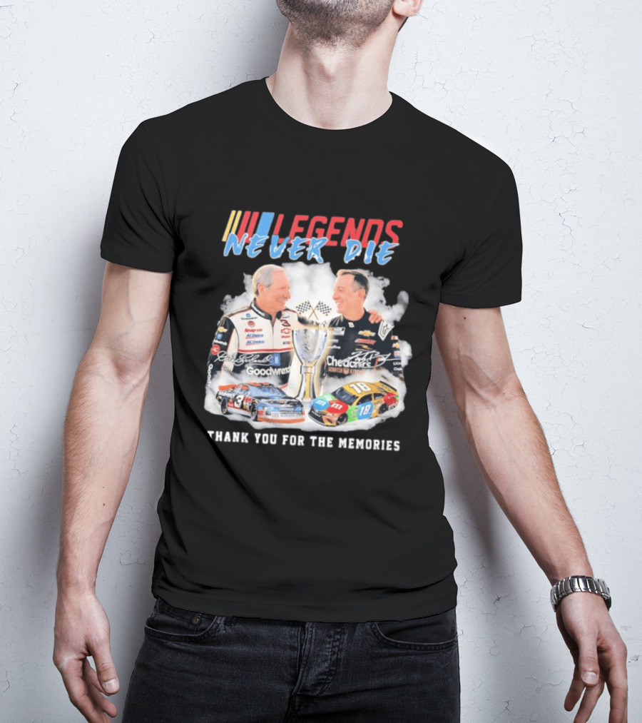 NASCAR Legends Never Die Dale Earnhardt Kyle Busch Thank You For The Memories T-Shirt