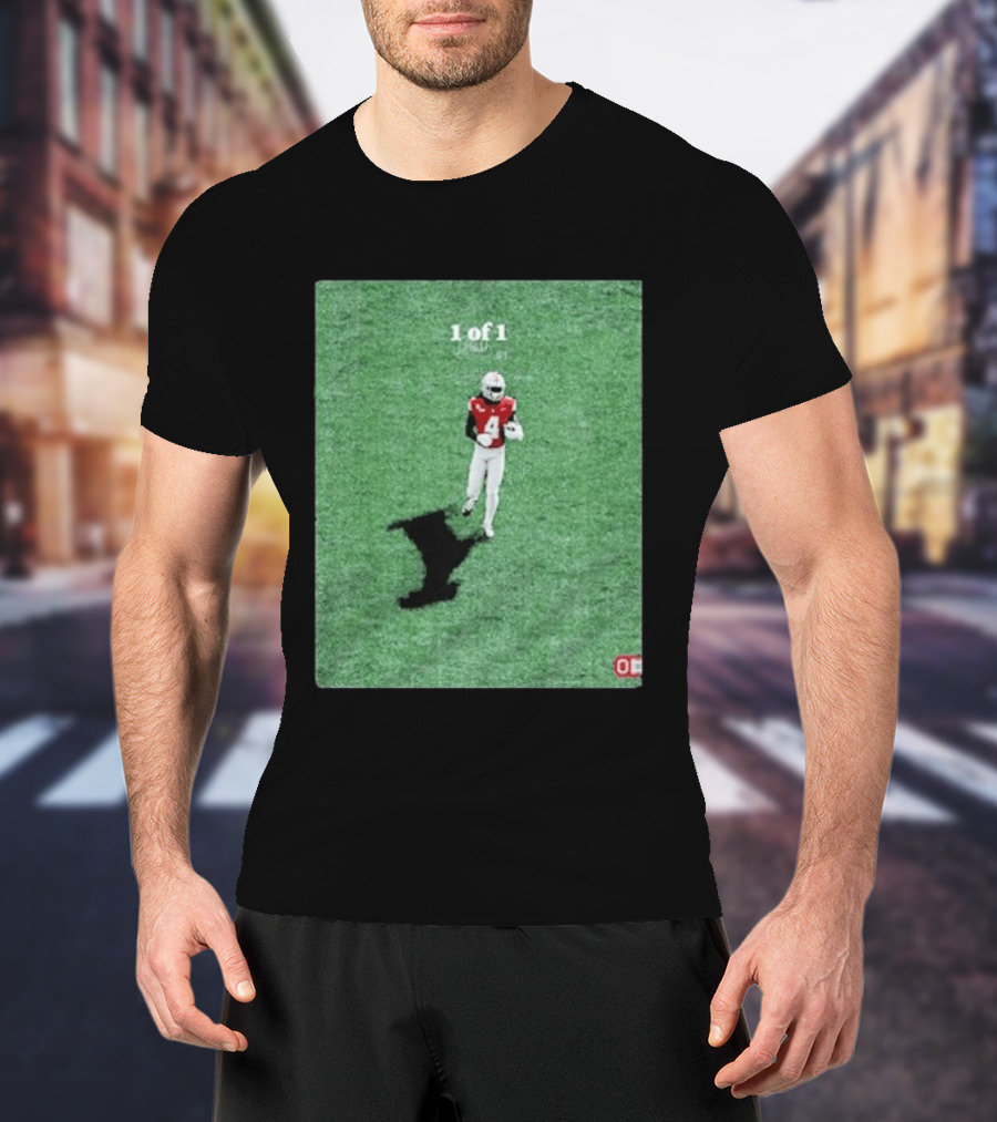 1 Of 1 Jeremiah Smith Ohio State Buckeyes Goat Shadow Football T-Shirt