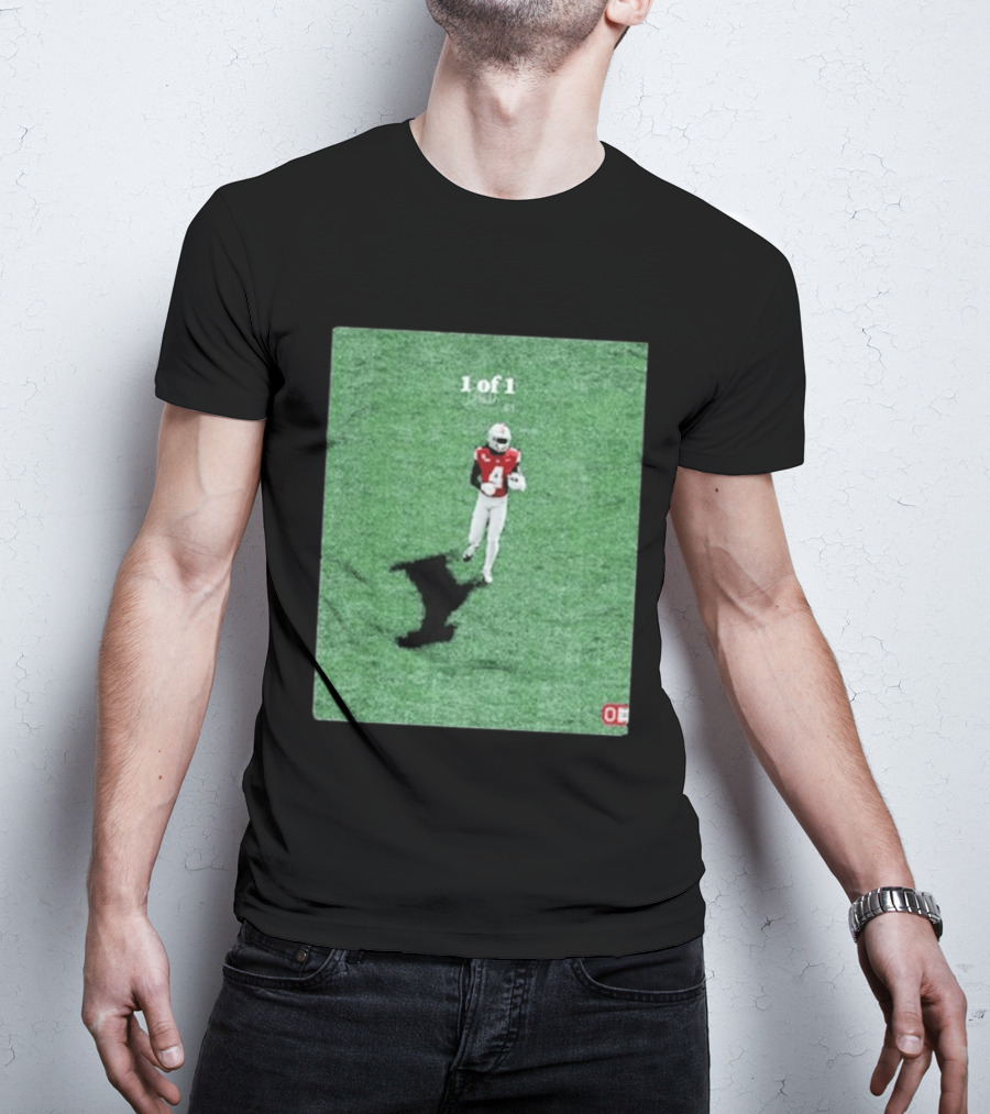 1 Of 1 Jeremiah Smith Ohio State Buckeyes Goat Shadow Football T-Shirt