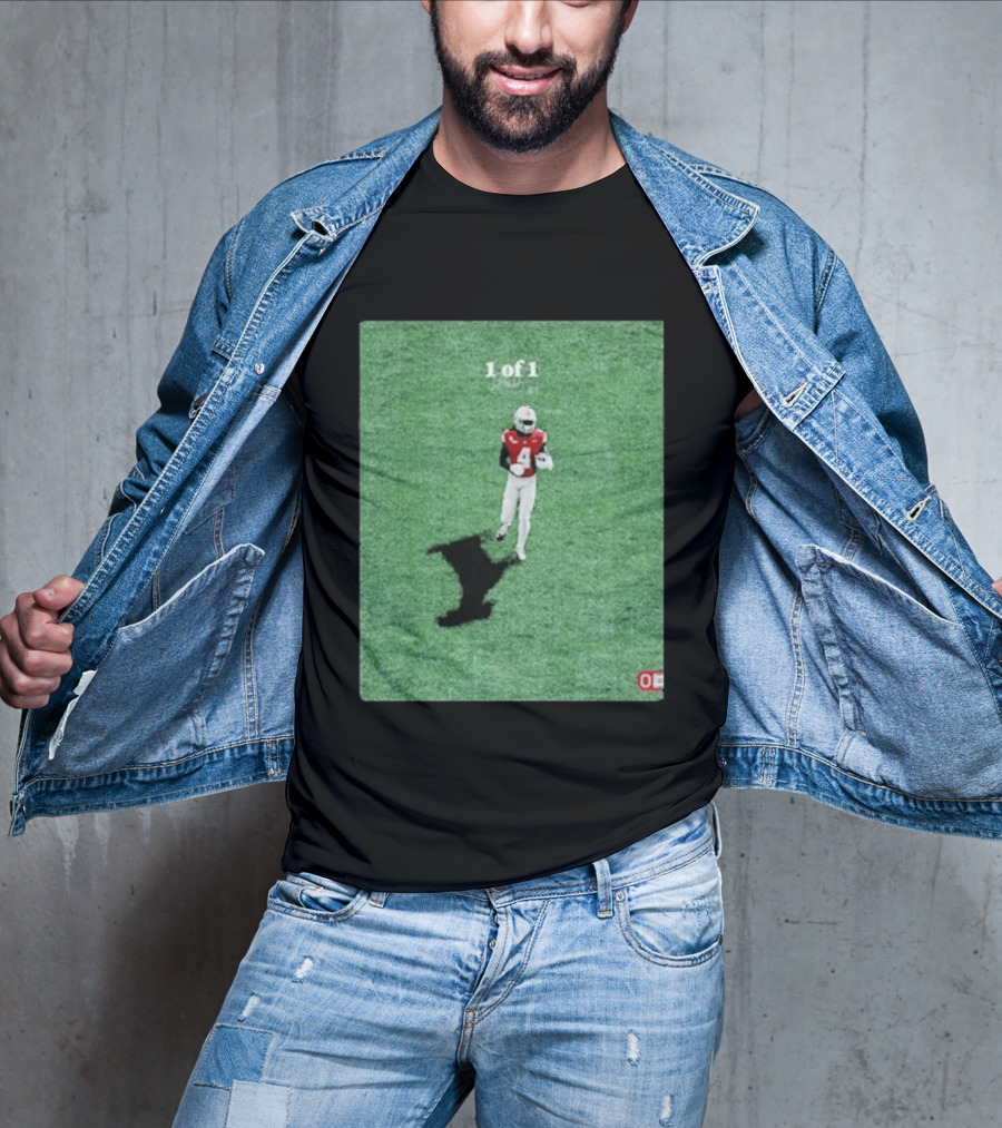 1 Of 1 Jeremiah Smith Ohio State Buckeyes Goat Shadow Football T-Shirt