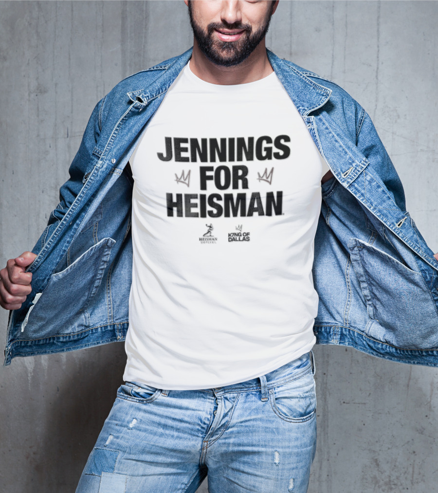 Jennings For Heisman Minnesota Vikings Football Player Crown T-Shirt