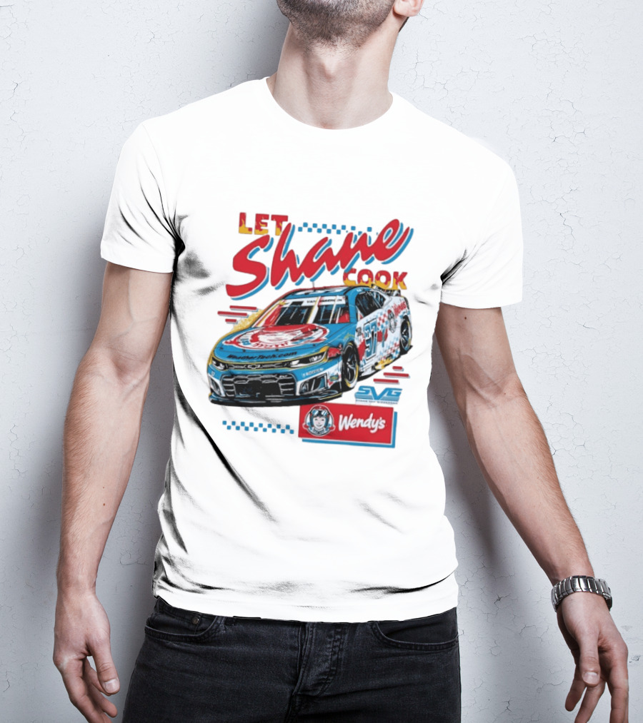 Let Shane Cook Shane Van Gisbergen Wendy's Race Car SVG T-Shirt
