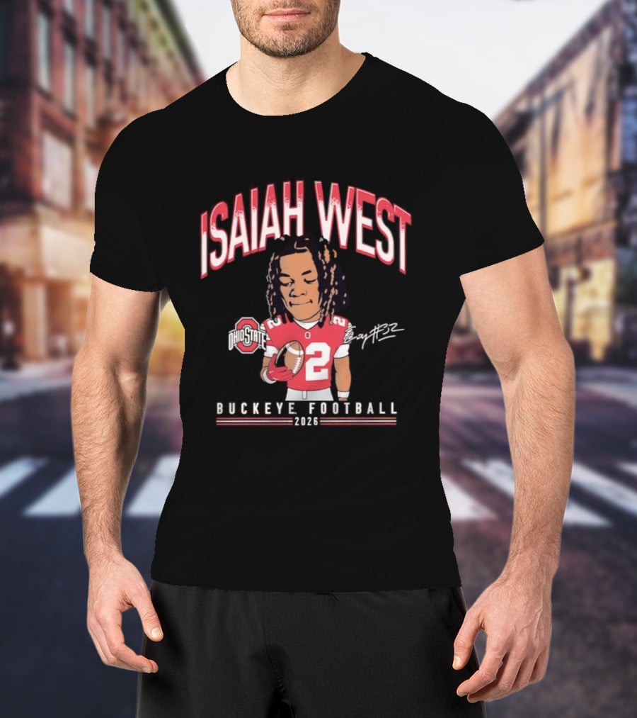 2026 Ohio State Buckeyes Isaiah West Buckeye Football T-Shirt