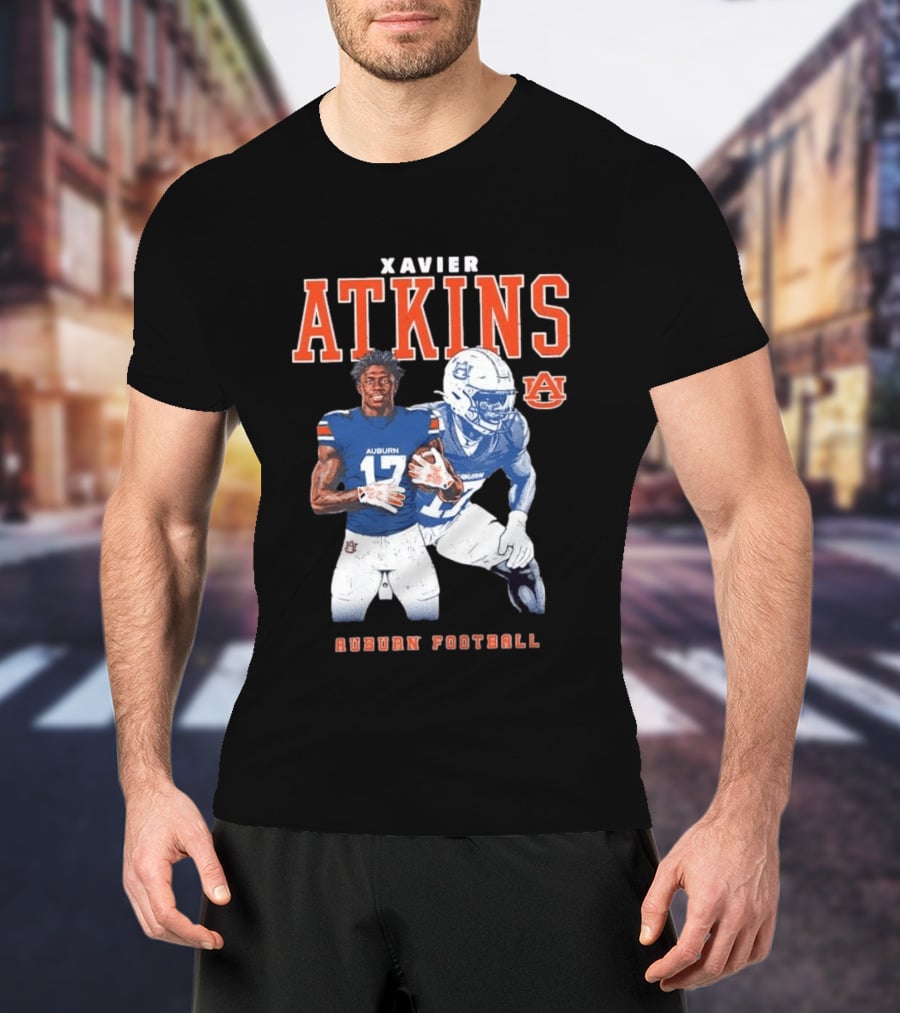Xavier Atkins Auburn Tigers 17 Football Auburn University T-Shirt