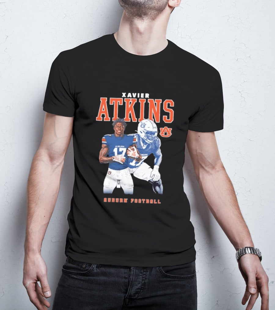 Xavier Atkins Auburn Tigers 17 Football Auburn University T-Shirt