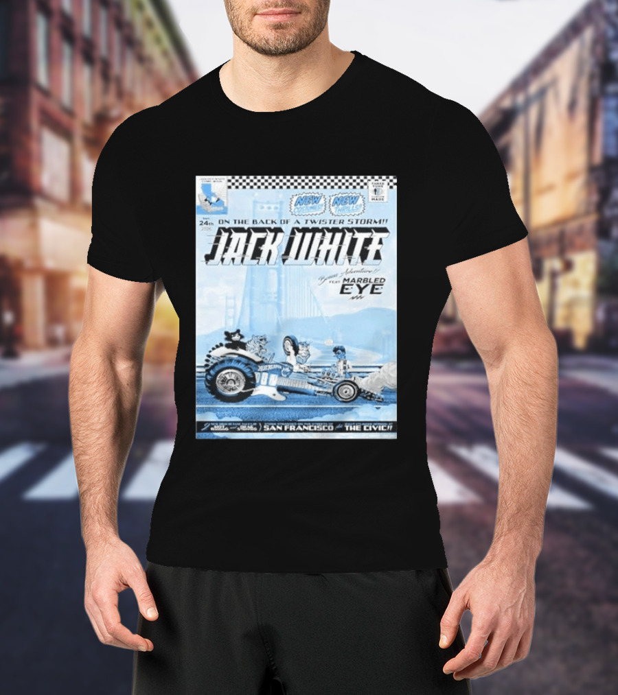 Jack White San Francisco Event At Bill Graham Civic Featuring Marbled Eye 2026 T-Shirt