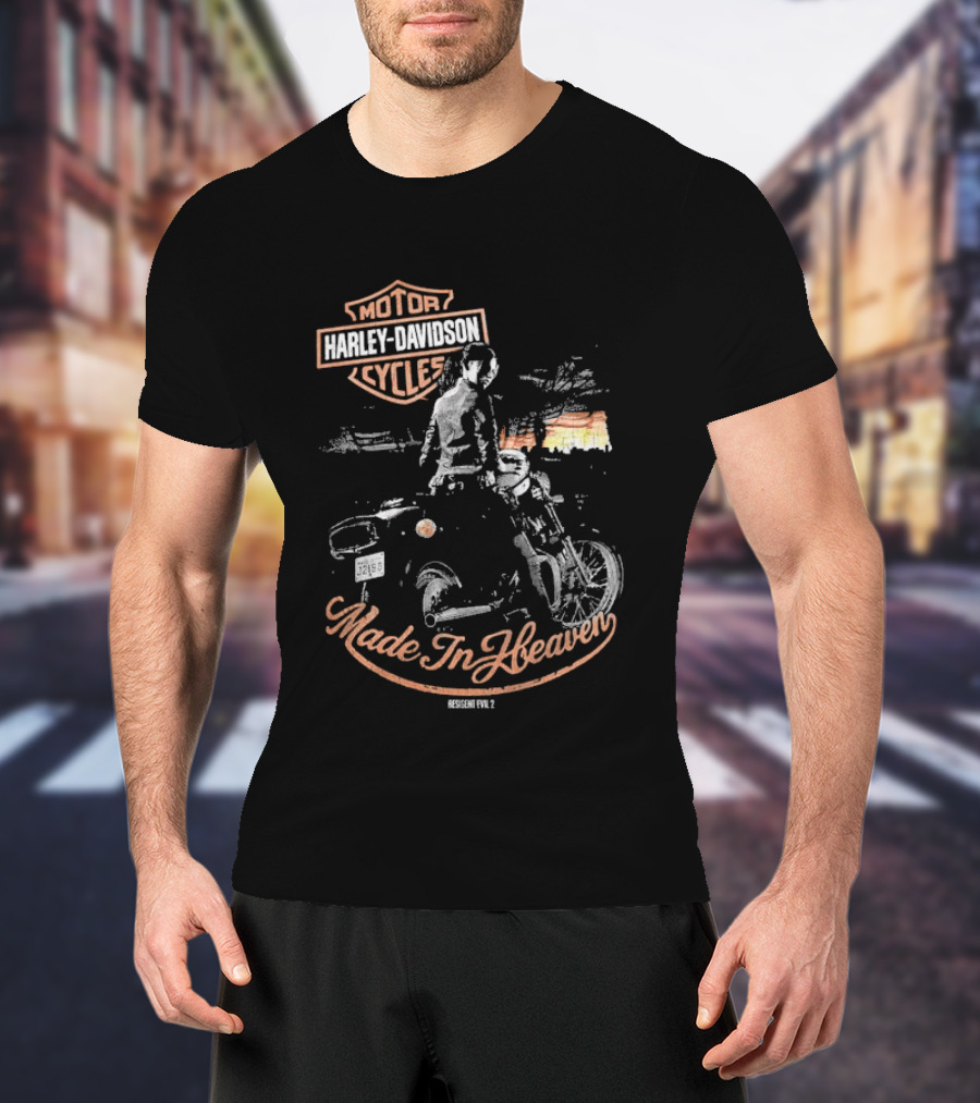 Harley Davidson Motor Cycles Made In Heaven Retro Style Biker Adventure T-Shirt