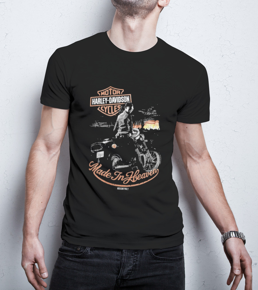 Harley Davidson Motor Cycles Made In Heaven Retro Style Biker Adventure T-Shirt