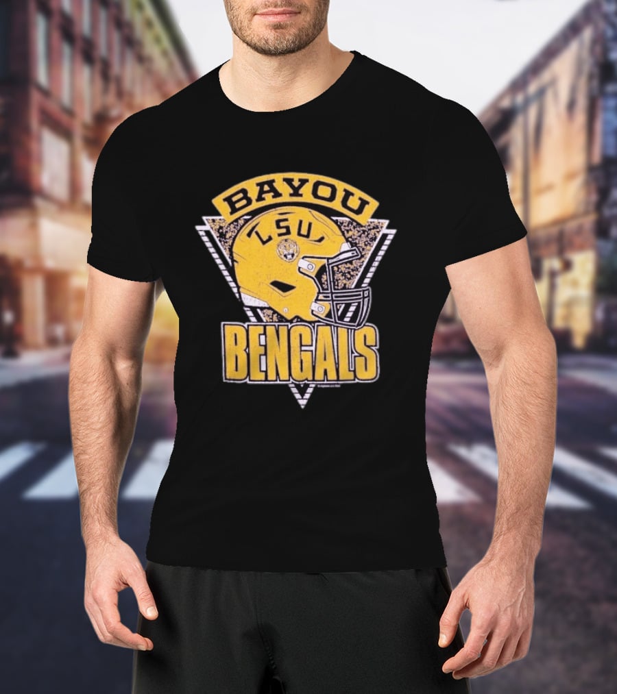 LSU Tigers Bayou Bengals Helmet Football T-Shirt
