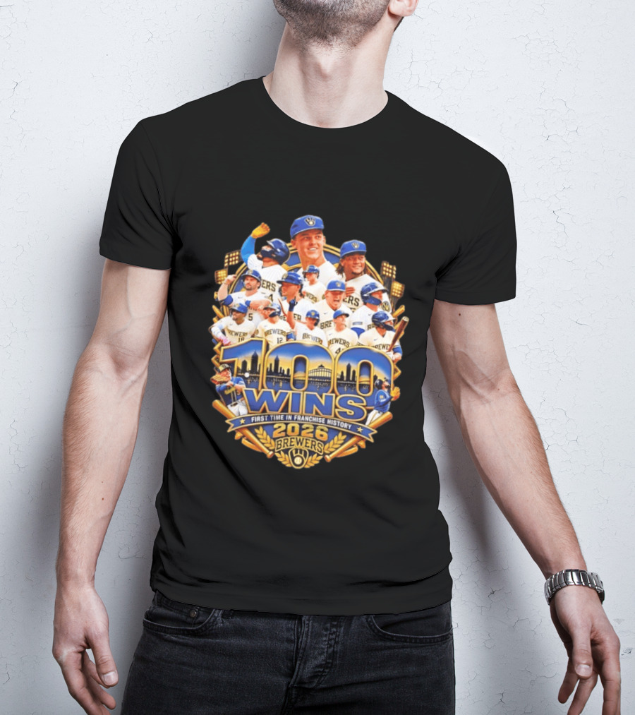 Milwaukee Brewers 100 Wins First Time In Franchise History 2026 Celebration T-Shirt