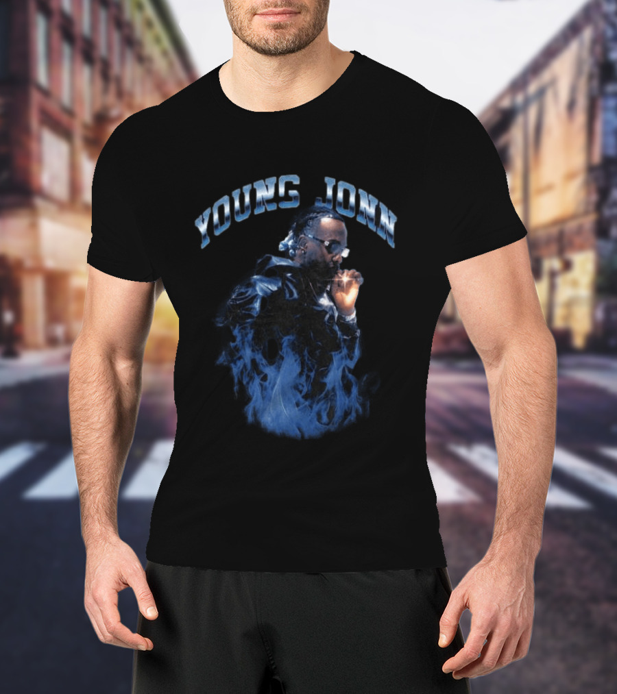 Young Jonn Midnight Frequency Smoke Aesthetic T-Shirt