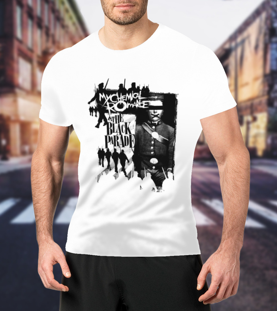 My Chemical Romance Warpath Distressed Band Names T-Shirt