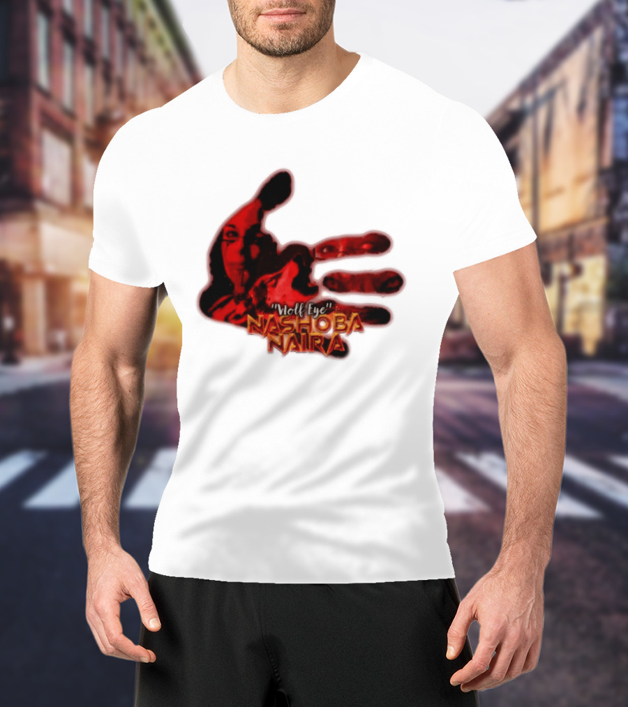 Red Handprint Wolf Eye Nashoba Naira T-Shirt