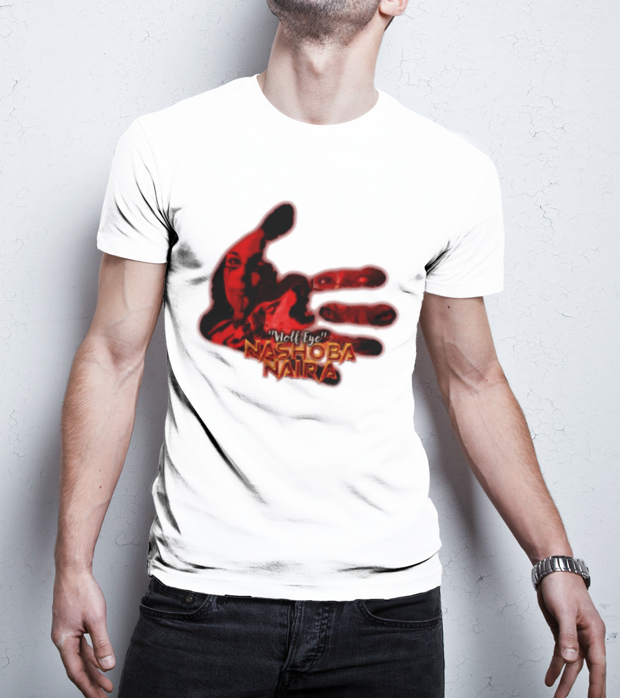 Red Handprint Wolf Eye Nashoba Naira T-Shirt