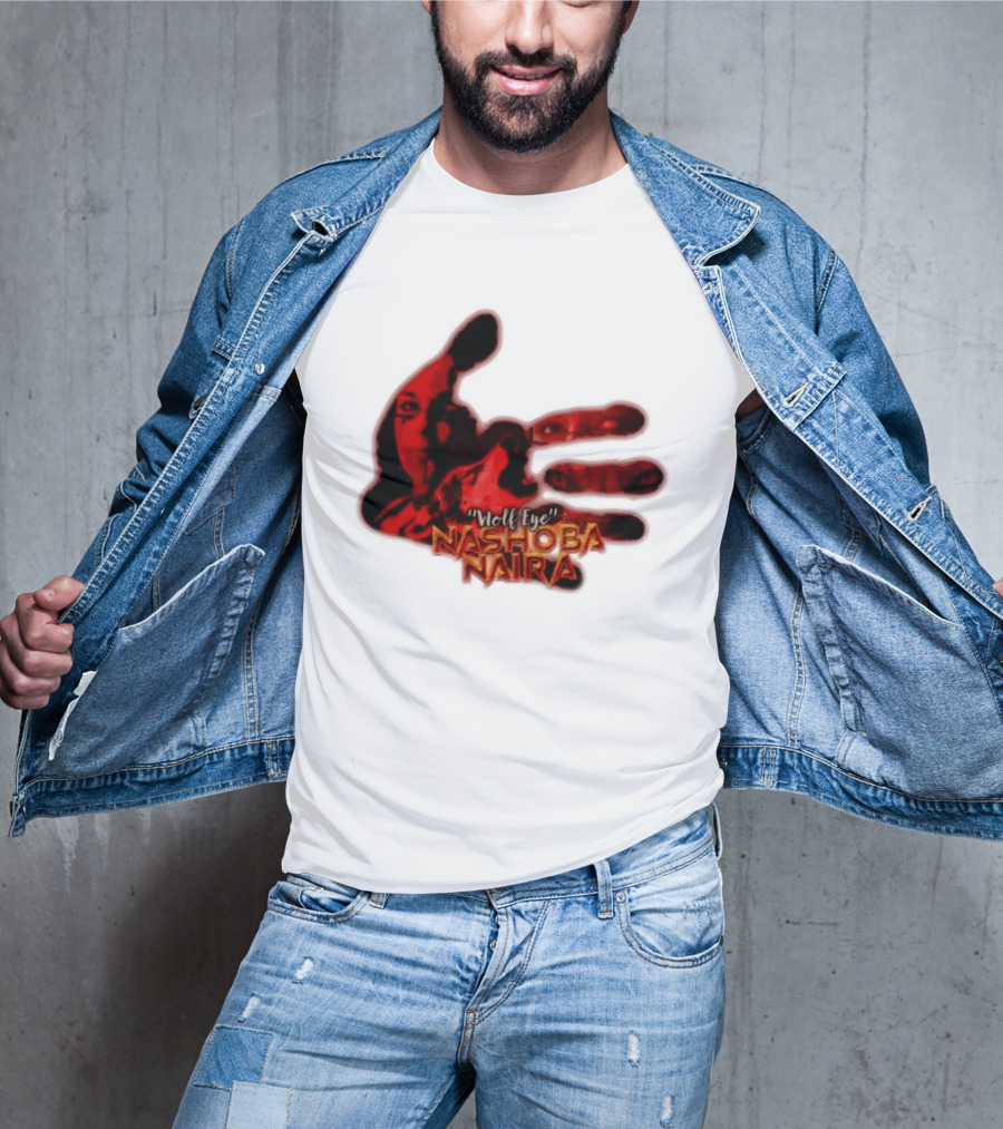 Red Handprint Wolf Eye Nashoba Naira T-Shirt