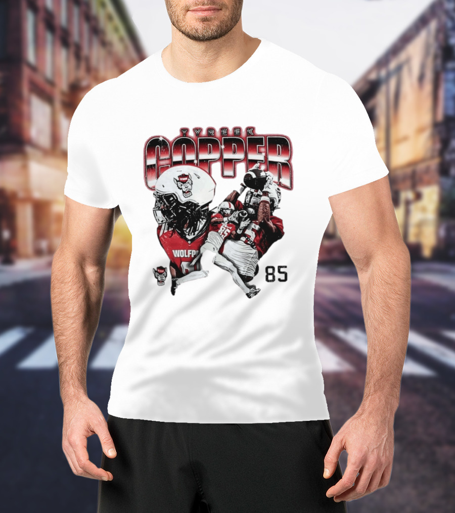 Tyreek Copper NC State Wolfpack Football No 85 T-Shirt