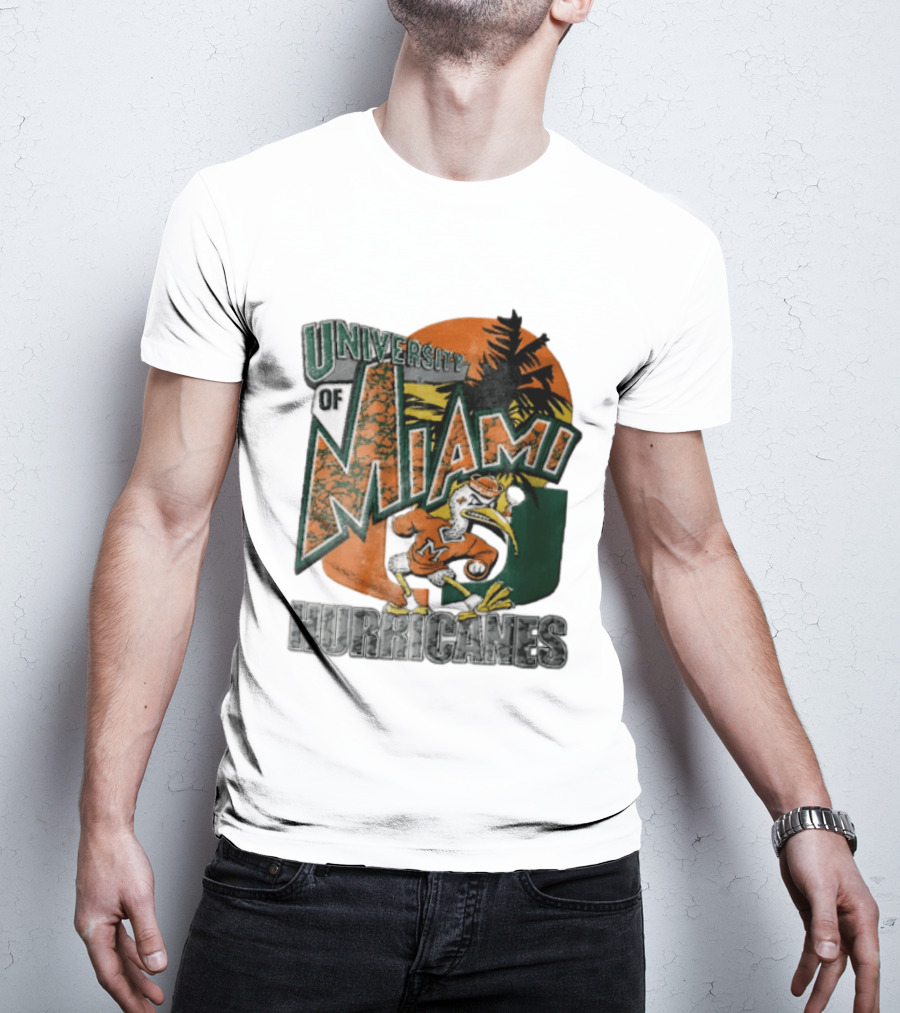 Miami Hurricanes Sebastian The Ibis U Of M Sports Team T-Shirt