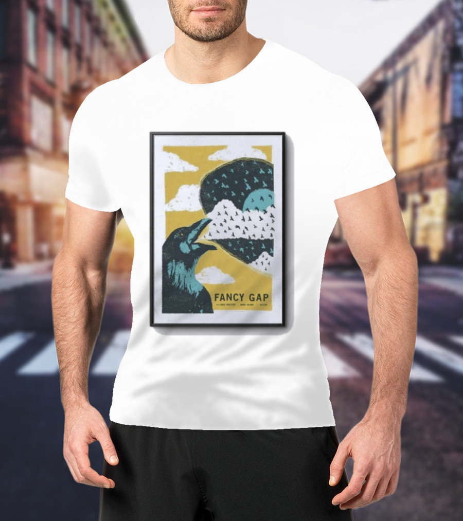 Fancy Gap Oct 2 2026 Boone Saloon Vintage Crow And Cloud Print T-Shirt