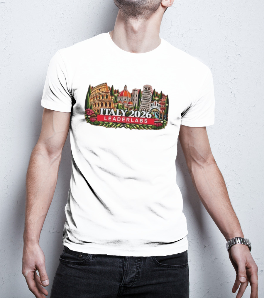 Italy 2026 Leaderlabs Colosseum Florence Pisa Venice Landmarks T-Shirt