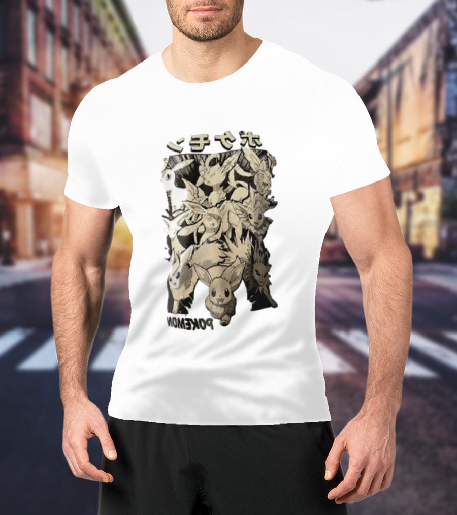 Eevee And Evolutions Collection Japanese Style Pokemon T-Shirt