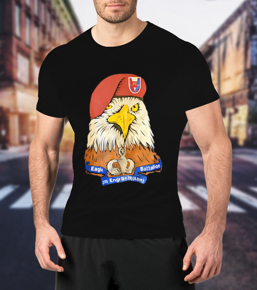 Eagle Battalion 37th Engr Bn Abn Airborne Insignia T-Shirt