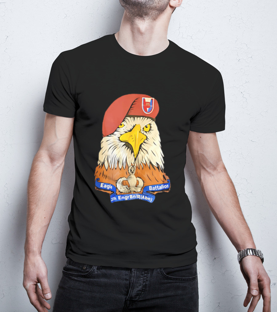 Eagle Battalion 37th Engr Bn Abn Airborne Insignia T-Shirt