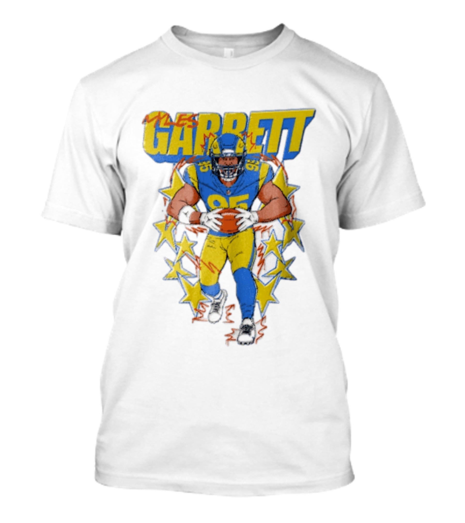 Myles Garrett Football Star Number 95 Cold World Hardcore T-Shirt
