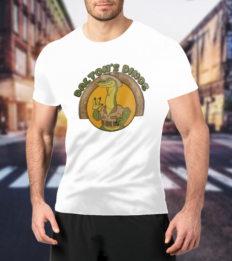 Dalton's Dino's Cartoon Dinosaur Safari Adventure Outfit T-Shirt
