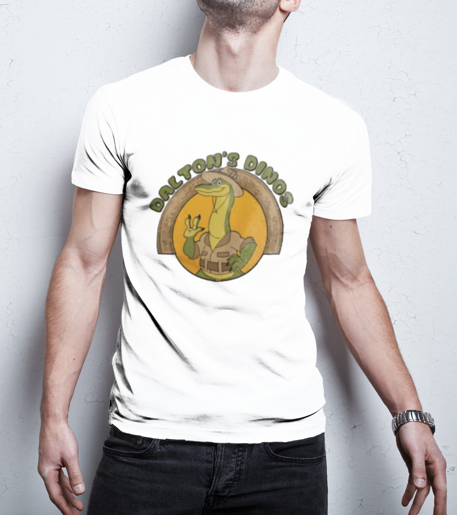 Dalton's Dino's Cartoon Dinosaur Safari Adventure Outfit T-Shirt