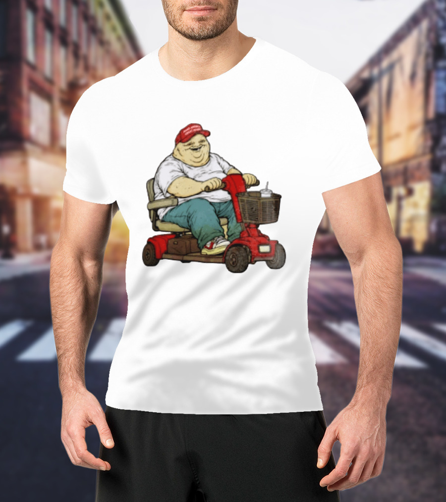 Magachud Scooter McGillicutty Kiss Cut Red Cap Plus Size Mobility T-Shirt