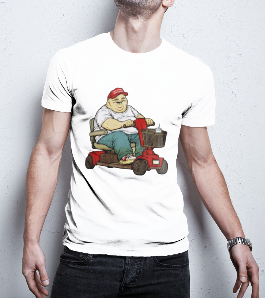 Magachud Scooter McGillicutty Kiss Cut Red Cap Plus Size Mobility T-Shirt