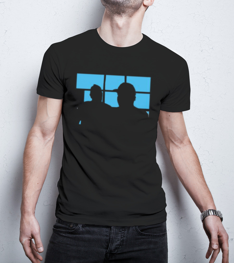 Daz Black Stars Store Shop Blue Off The Hook Black Silhouette Duo T-Shirt