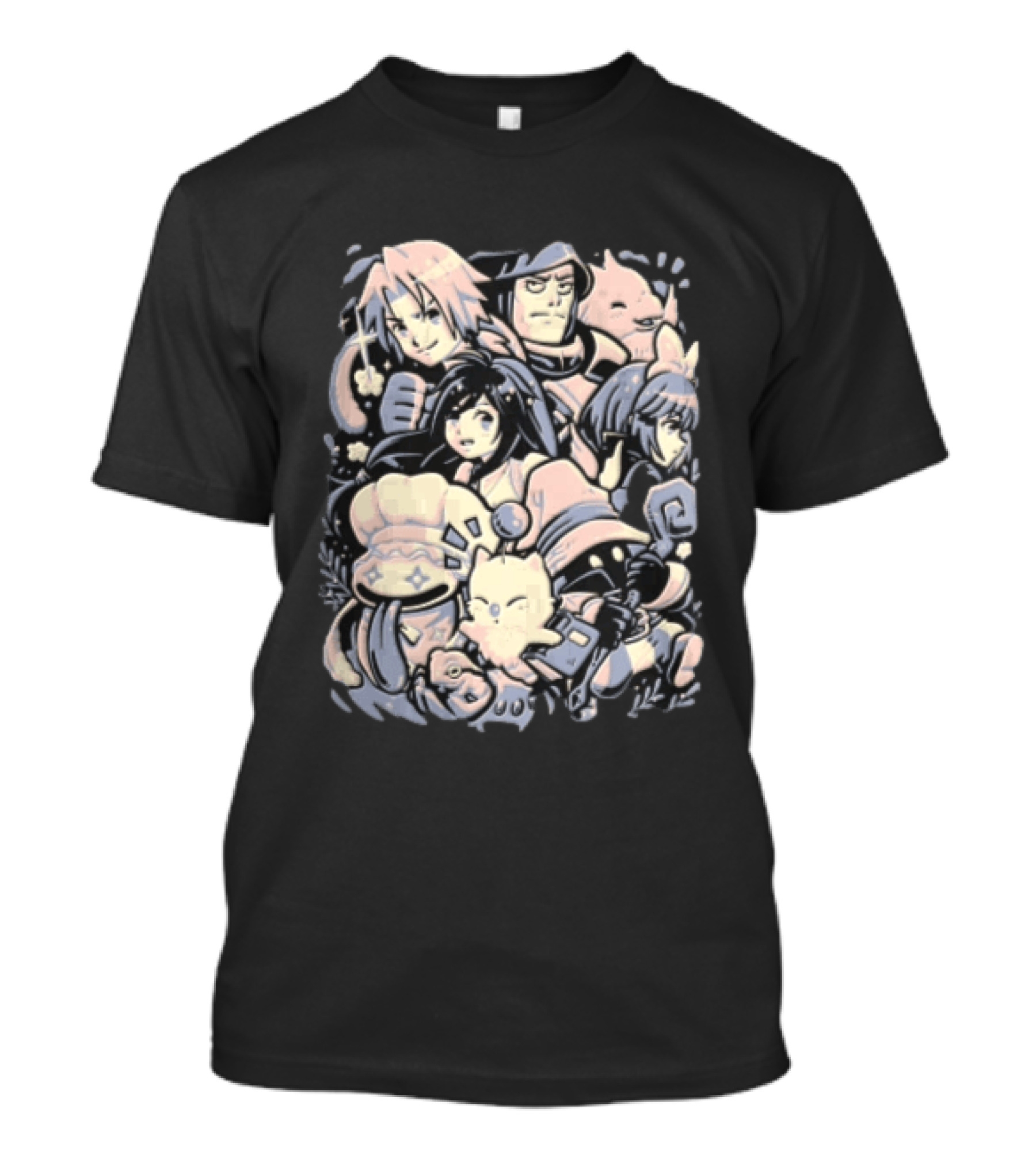 Final Fantasy Anime Group Characters T-Shirt