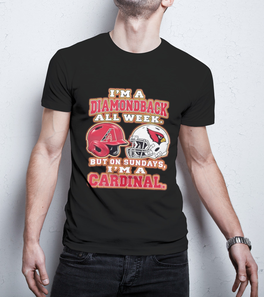 I'm A Diamondback All Week But On Sundays I'm A Cardinal Helmet T-Shirt