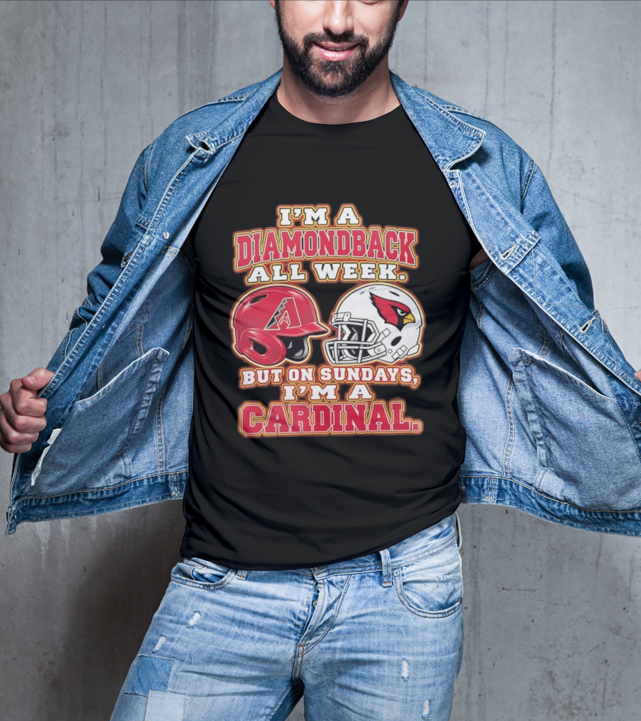 I'm A Diamondback All Week But On Sundays I'm A Cardinal Helmet T-Shirt