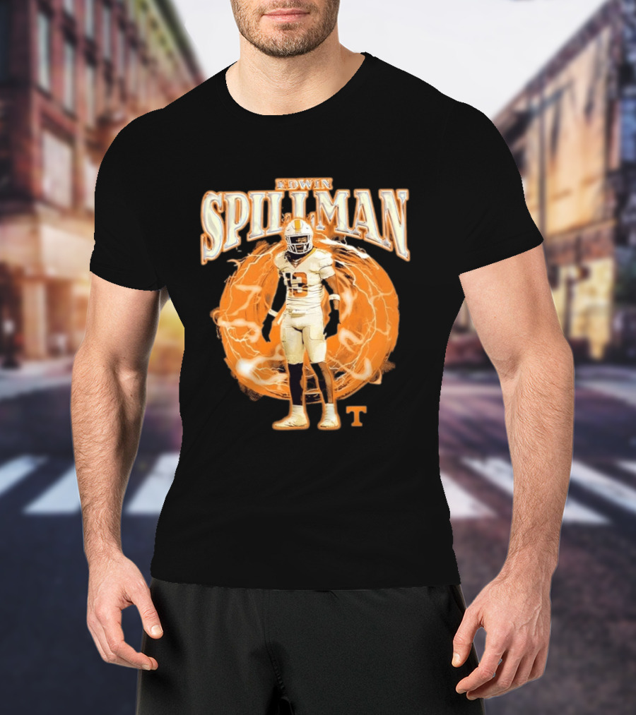 Tennessee Volunteers Edwin Spillman No 13 Football Collage T-Shirt