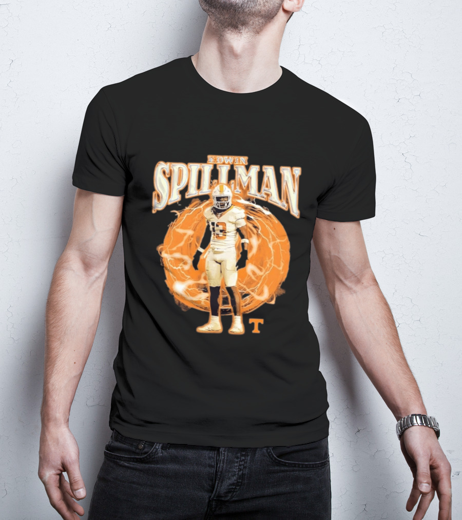 Tennessee Volunteers Edwin Spillman No 13 Football Collage T-Shirt