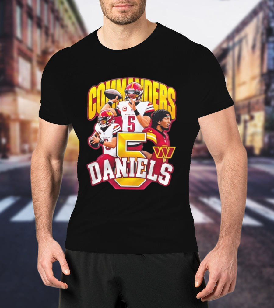 Commanders Jayden Daniels 5 Washington Football T-Shirt