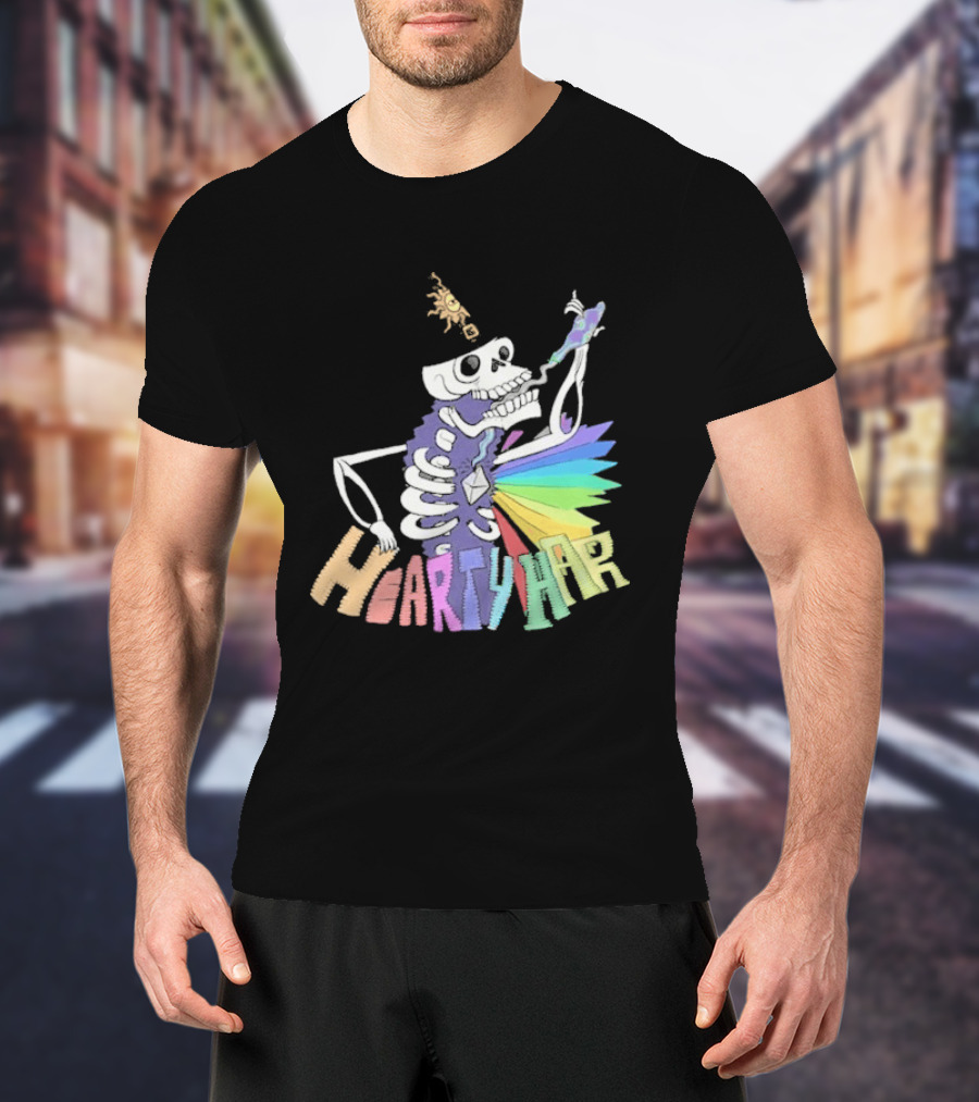 John Fogerty Hearty Har Colorful Skeleton With Rainbow T-Shirt