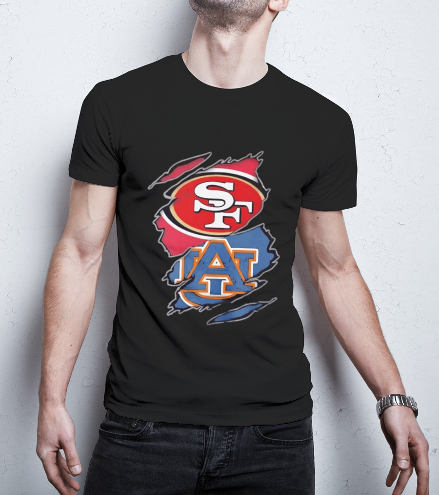 San Francisco 49ers Auburn Tigers Collage T-Shirt