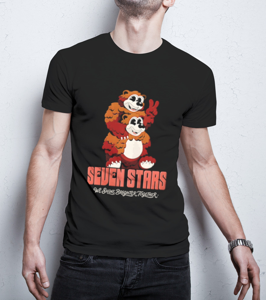 Seven Stars Piggy Back Bears We Grant Dragon Power T-Shirt