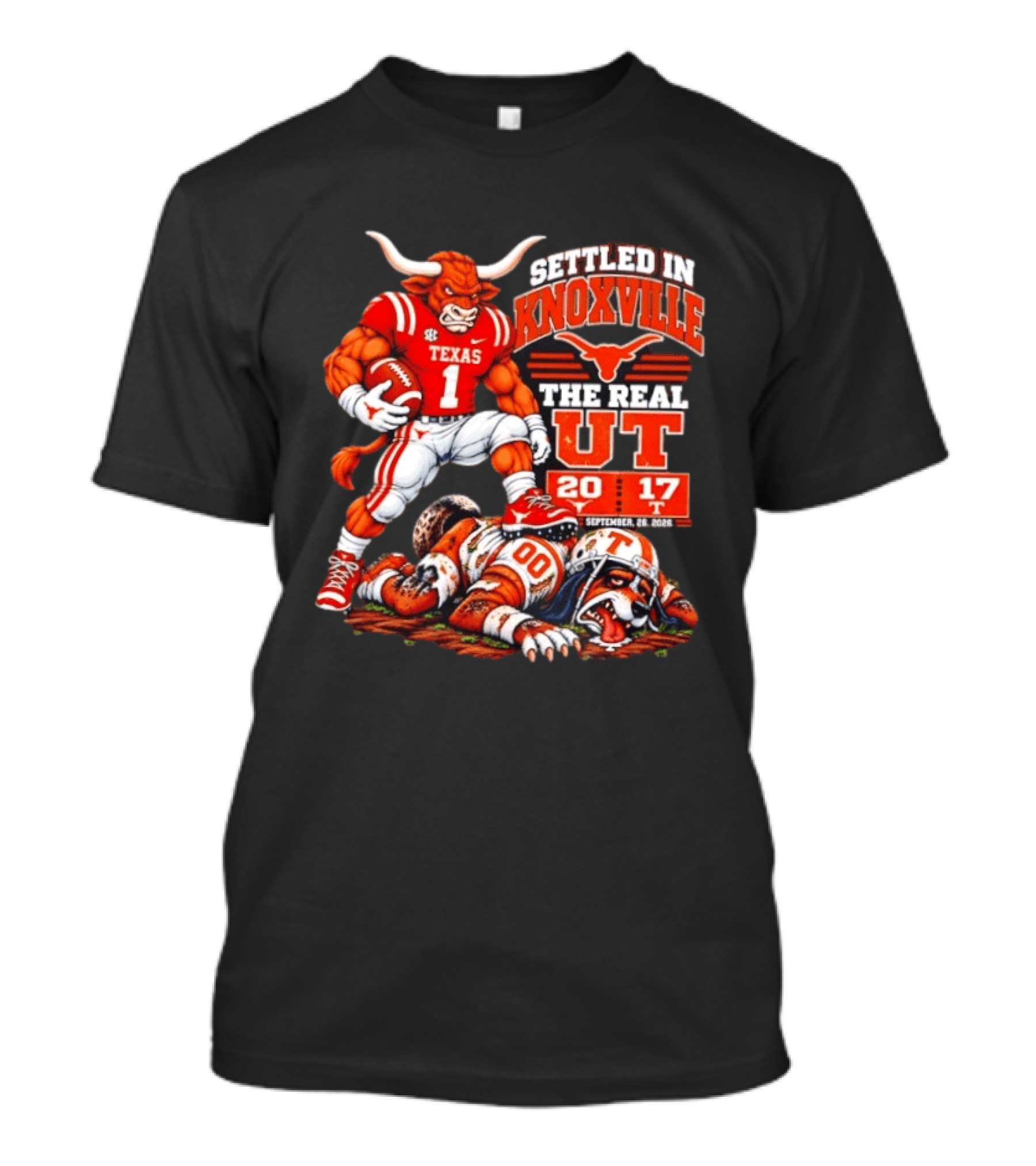 Texas Longhorns Settled In Knoxville The Real UT 20 17 September 9 2023 T-Shirt