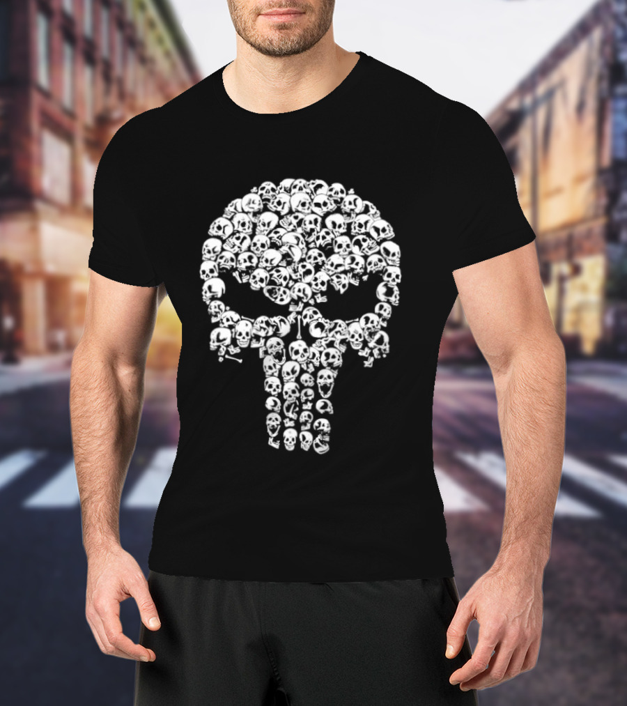 The Punisher Skull Made Of Bullets T-Shirt