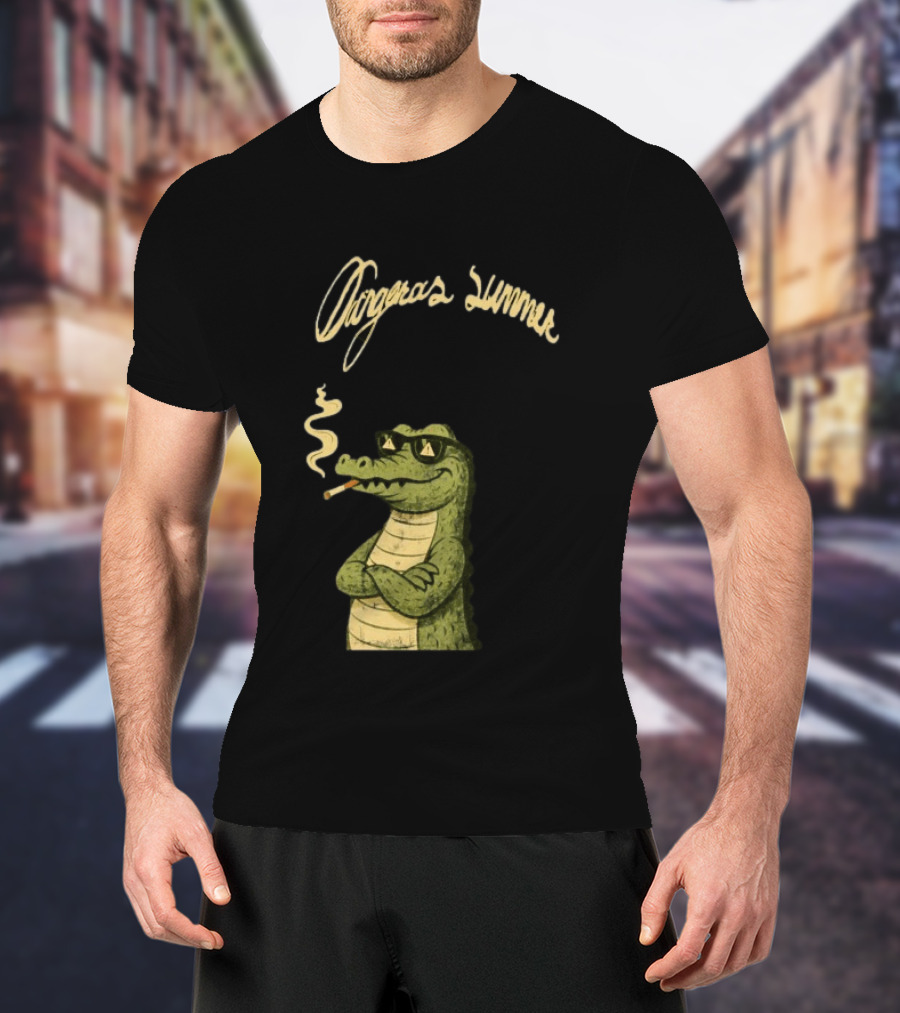 Yeat Dangerous Summer Loose Leaf Gator Smoking Cool Sunglasses Crocodile T-Shirt
