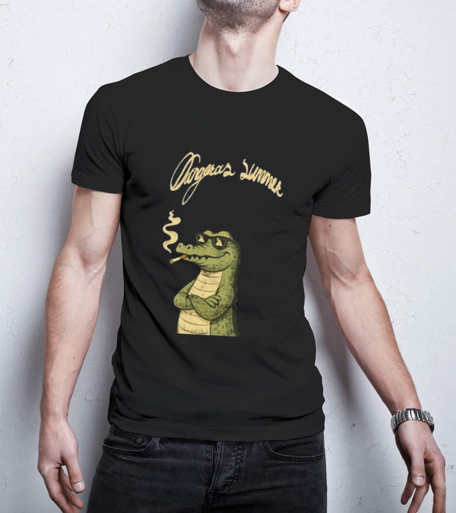Yeat Dangerous Summer Loose Leaf Gator Smoking Cool Sunglasses Crocodile T-Shirt